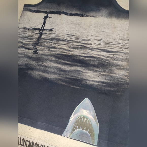 Jaws X Sup Paddle Boarder collab shirt Muscle Tanktop size Medium - Picture 3 of 4